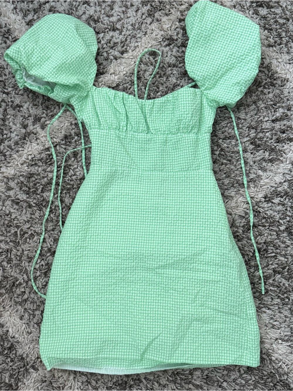 Small Zara Dress Green and White